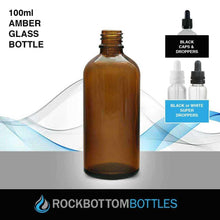 Load image into Gallery viewer, 100ml Amber Glass Bottle