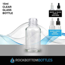 Load image into Gallery viewer, 15ml Clear Glass Bottle
